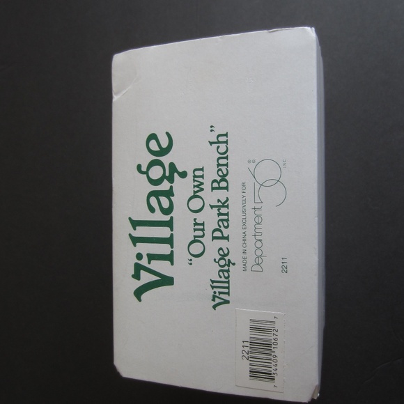 Department 56 Our Own Village Park Bench Colonial House of Collectibles box VTG - Picture 3 of 13